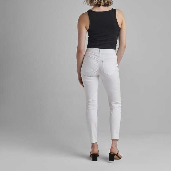 Silver Jeans Suki Skinny Crop Jeans White Size 26 - Picture 1 of 4